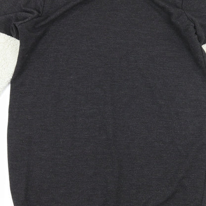 Select Womens Grey Colourblock Jersey Pullover Sweatshirt Size 10