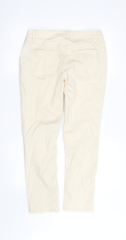 10 Womens Beige   Straight Jeans Size 10 L28 in