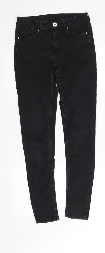 Womens UK Size 8 Divided Regular Fit Skinny Black Jeans