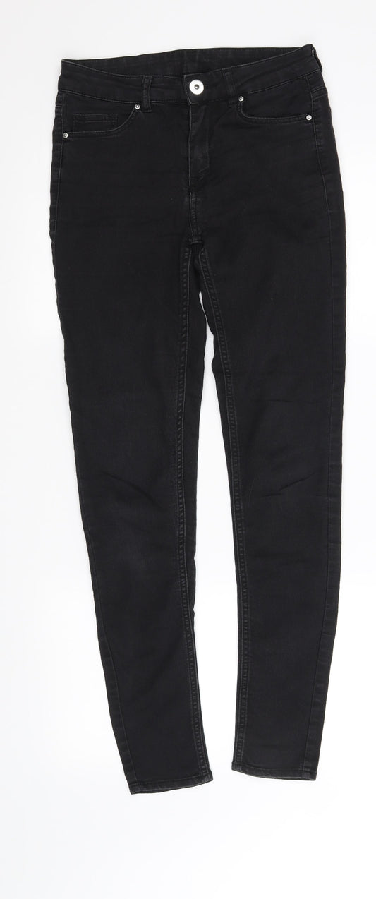 Womens UK Size 8 Divided Regular Fit Skinny Black Jeans