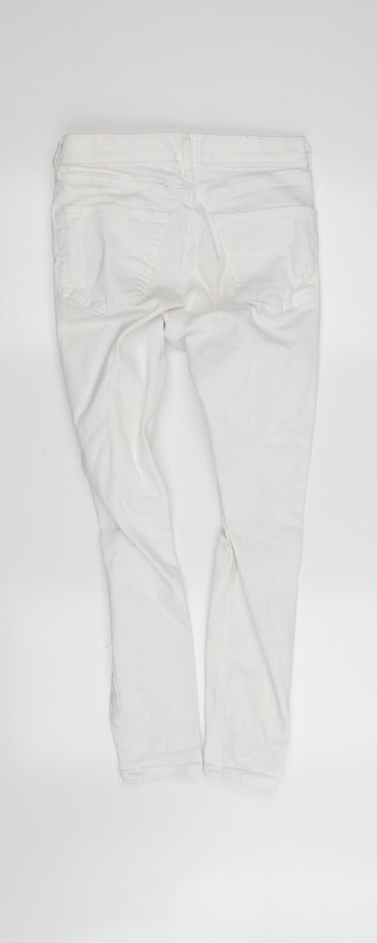 Womens UK Size S jamie Regular Fit Straight White Jeans