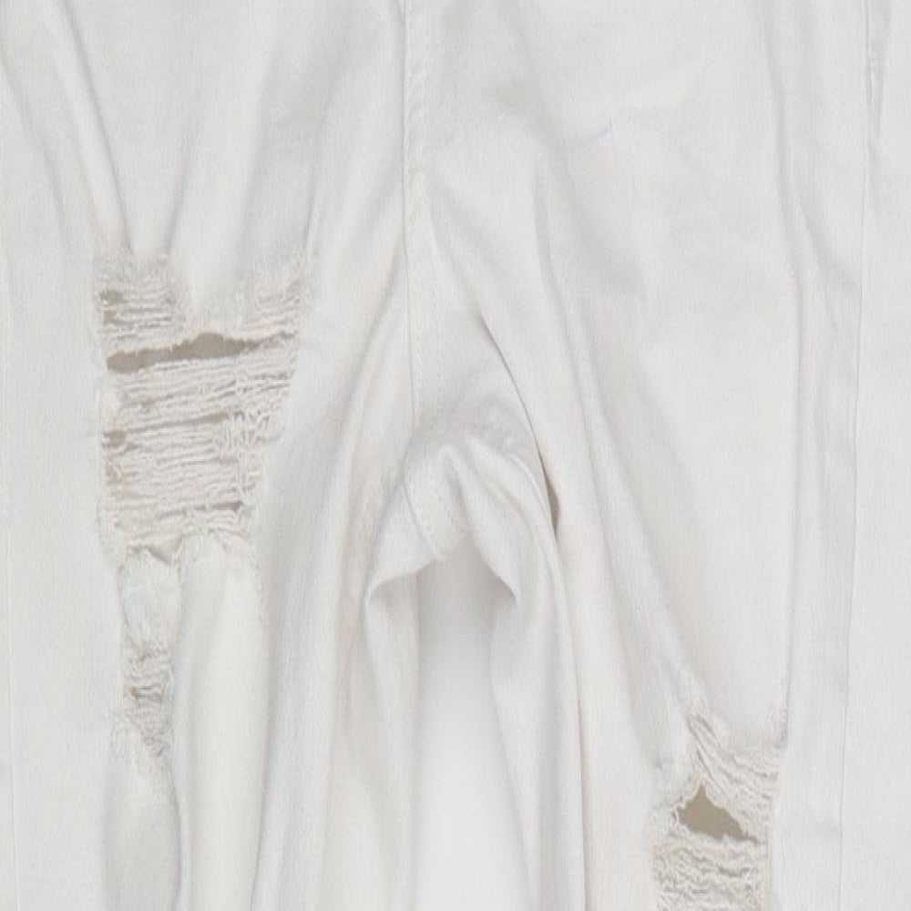 Womens UK Size S jamie Regular Fit Straight White Jeans
