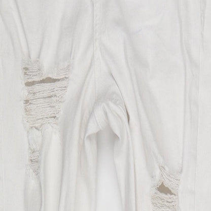 Womens UK Size S jamie Regular Fit Straight White Jeans