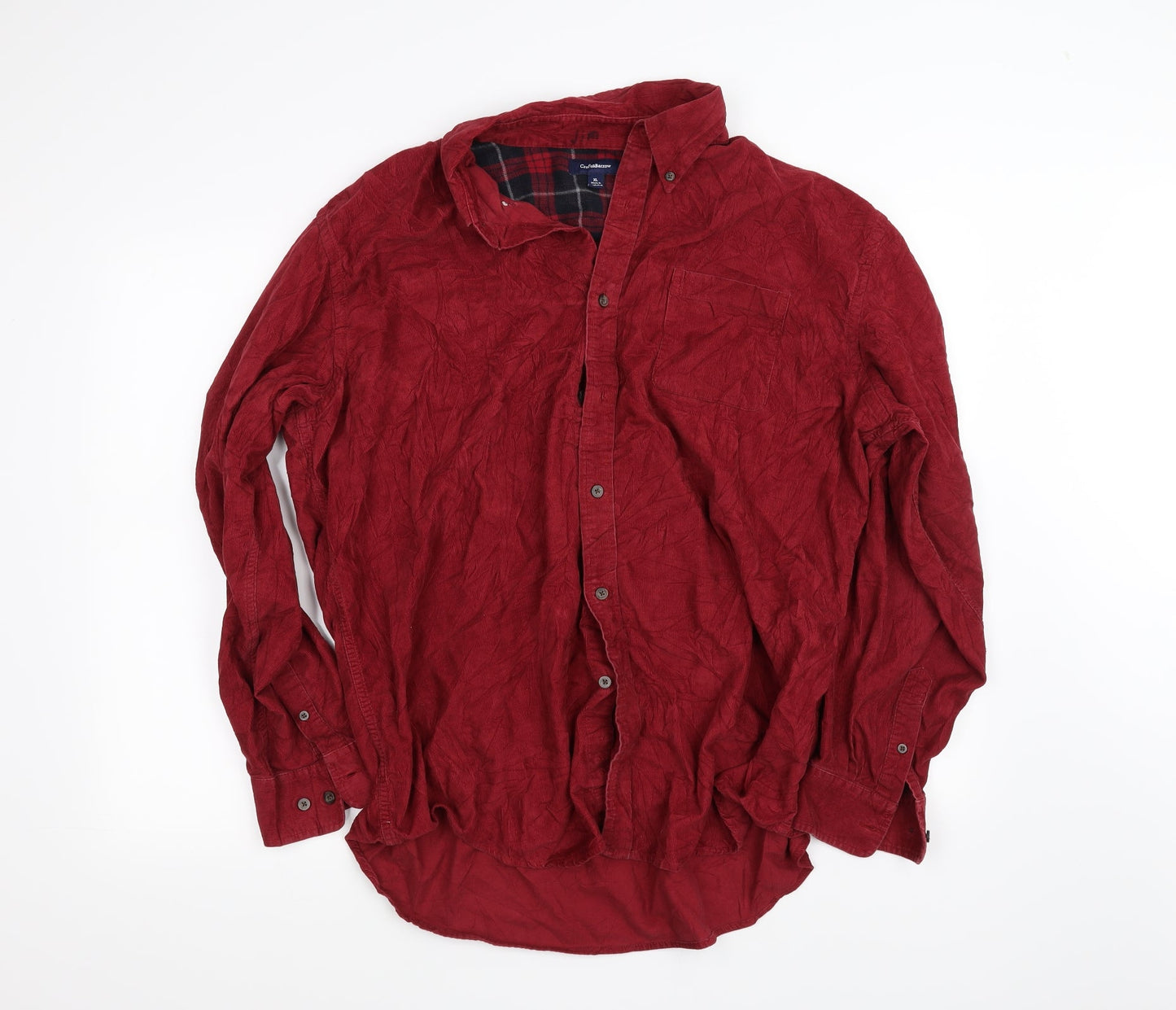 Womens UK Size XL Croft & Barrow Red Basic Button-Up