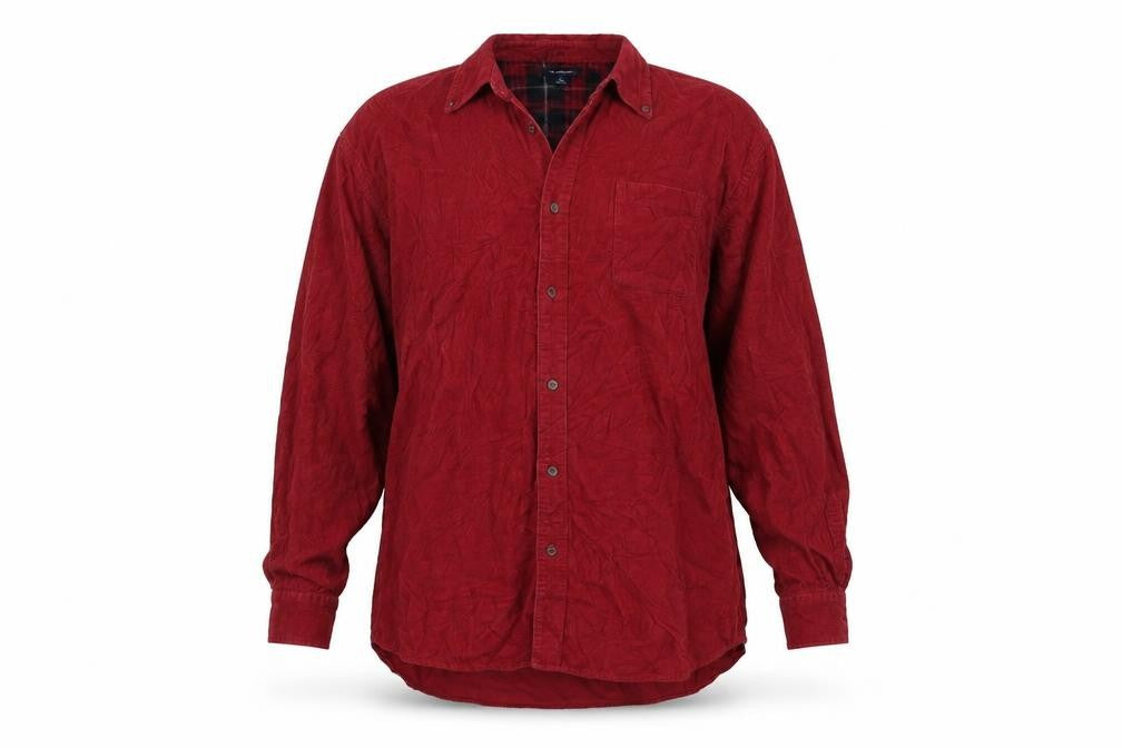 Womens UK Size XL Croft & Barrow Red Basic Button-Up
