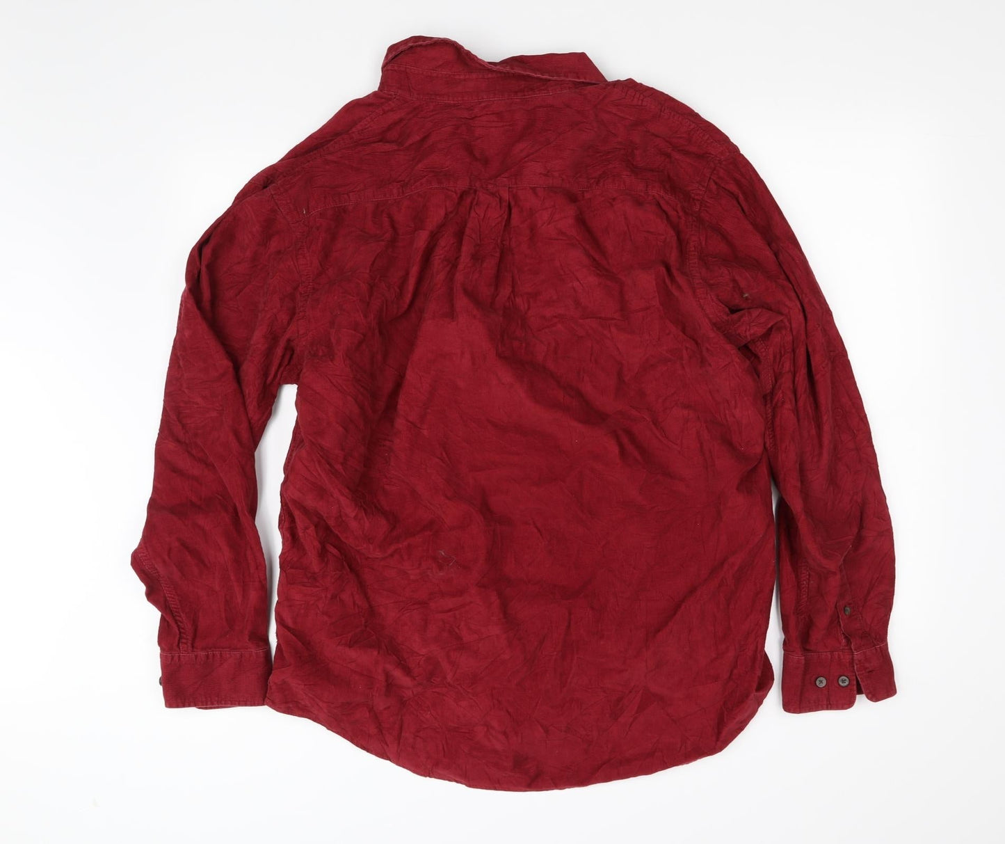 Womens UK Size XL Croft & Barrow Red Basic Button-Up