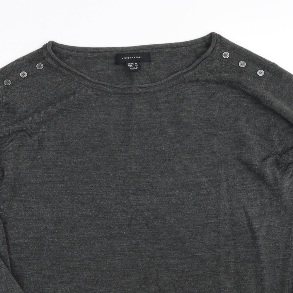 Atmosphere Womens Grey   Pullover Jumper Size 14