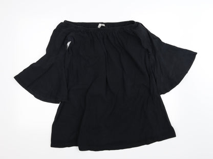 Womens UK Size 10 ASOS Black Basic Blouse