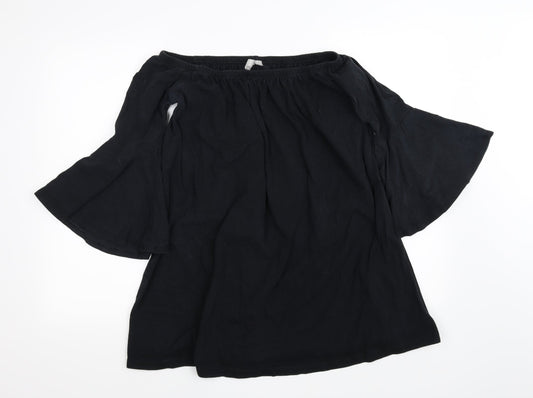 Womens UK Size 10 ASOS Black Basic Blouse