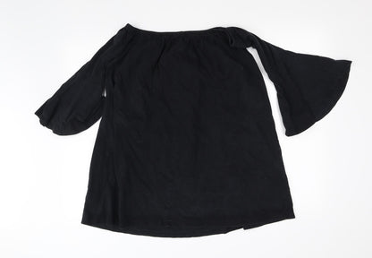Womens UK Size 10 ASOS Black Basic Blouse