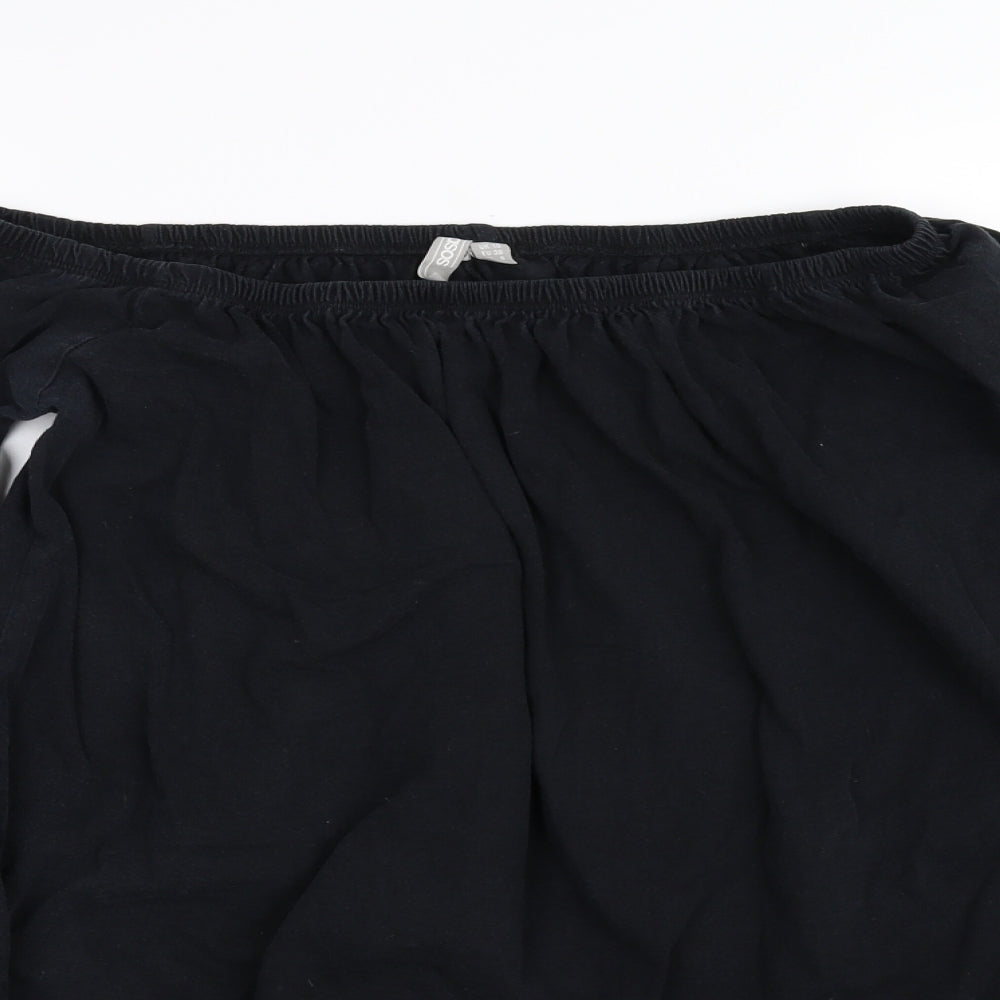 Womens UK Size 10 ASOS Black Basic Blouse
