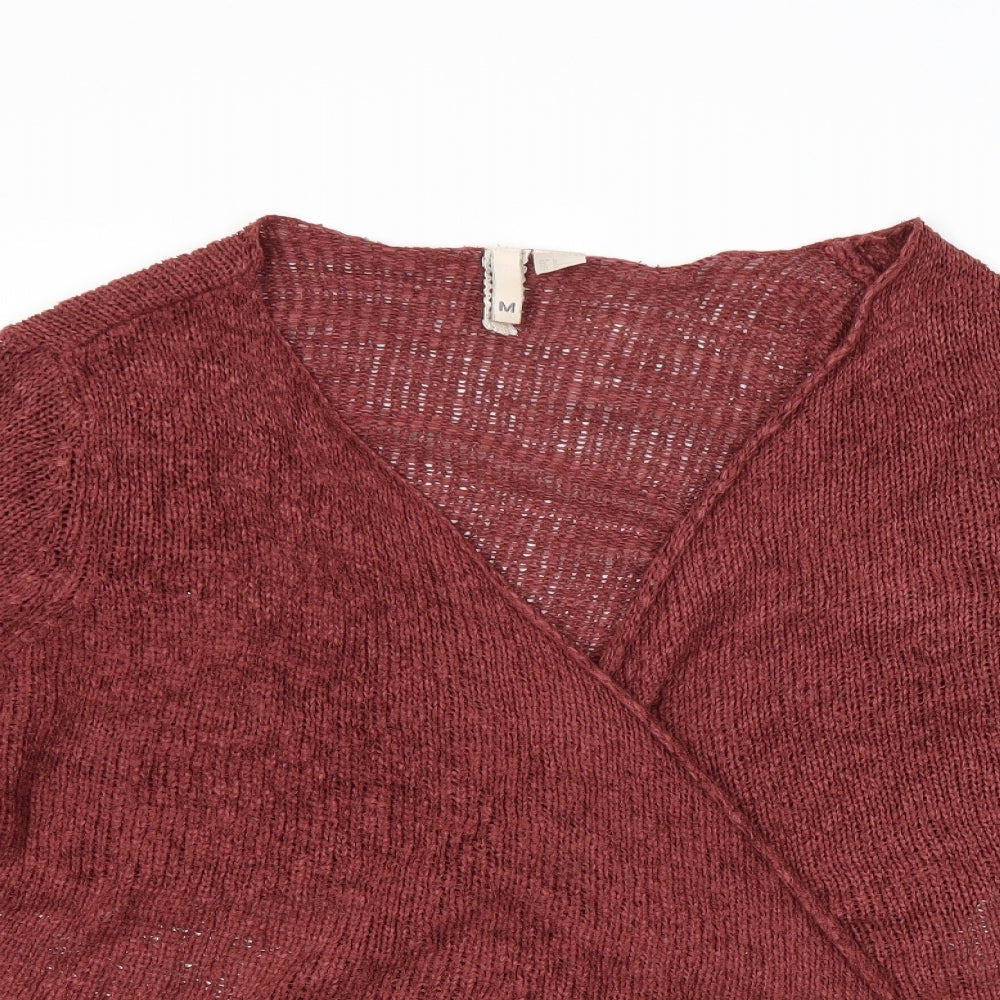 H&M Womens Red   Cardigan Jumper Size M
