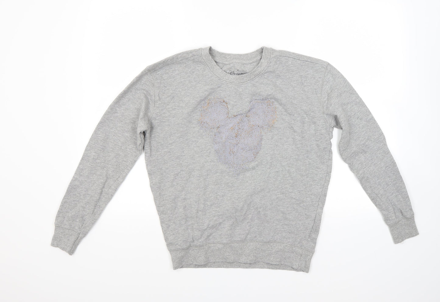 Womens UK Size XS Disney Grey Pullover Sweatshirt