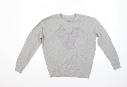 Womens UK Size XS Disney Grey Pullover Sweatshirt