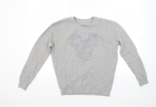 Womens UK Size XS Disney Grey Pullover Sweatshirt