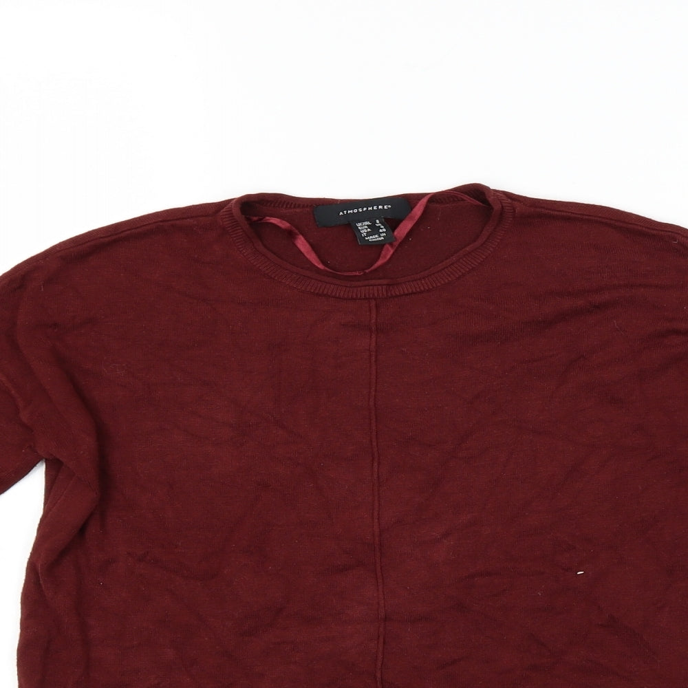 Atmosphere Womens Red  Rayon Pullover Jumper Size 8