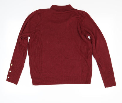 Classic Womens Red   Pullover Jumper Size M