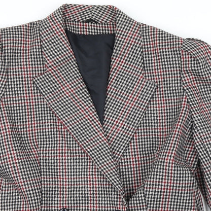 C&A Womens Red Check  Jacket Blazer Size 12