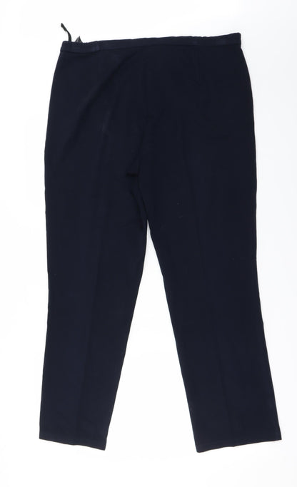 Womens UK Size 14 Marks and Spencer Regular Fit  Blue Trousers