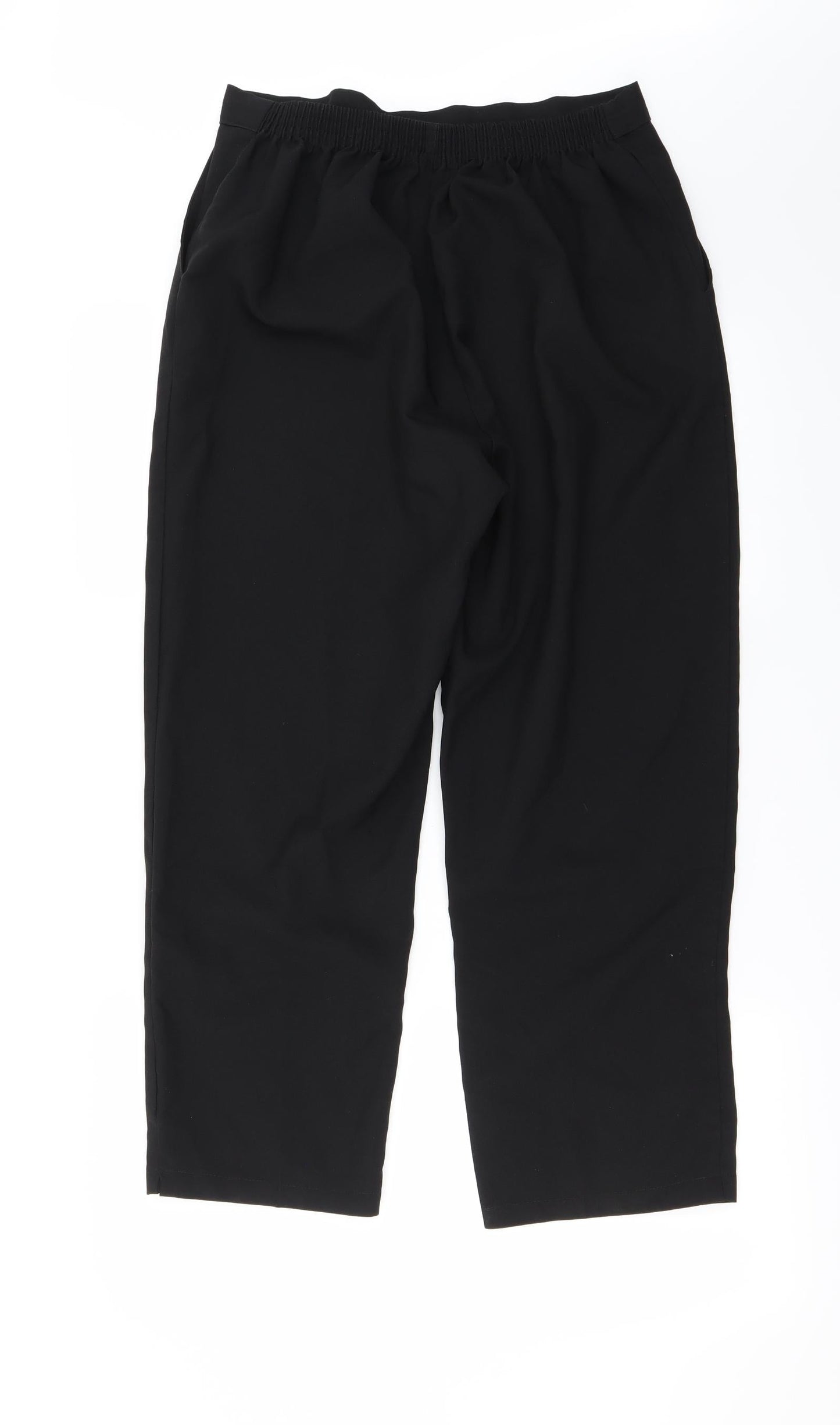 Womens UK Size 18 Preworn Regular Fit  Black Trousers