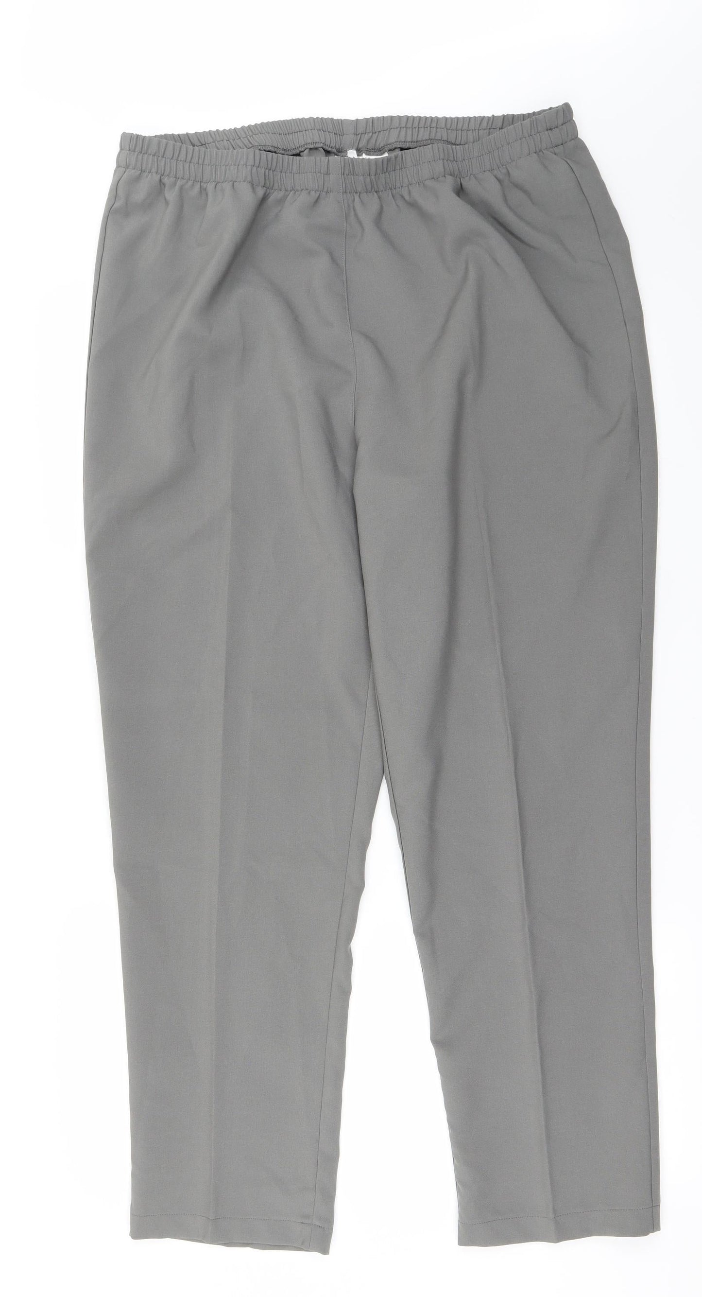 Womens UK Size 22 Preworn Regular Fit  Grey Trousers