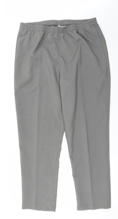 Womens UK Size 22 Preworn Regular Fit  Grey Trousers
