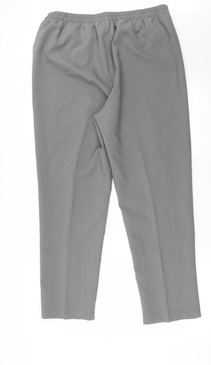 Womens UK Size 22 Preworn Regular Fit  Grey Trousers