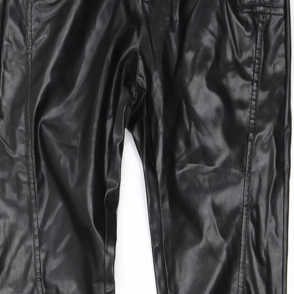 Womens UK Size M Preworn Regular Fit  Black Trousers