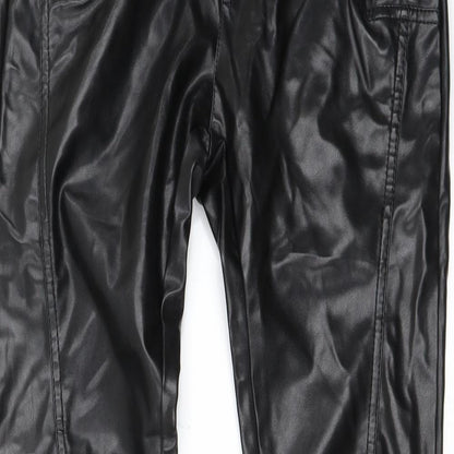 Womens UK Size M Preworn Regular Fit  Black Trousers
