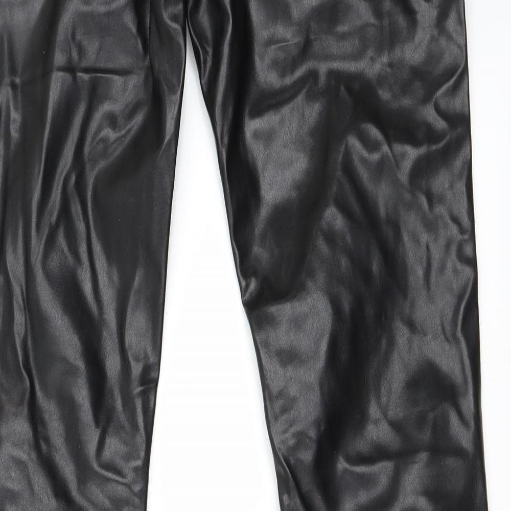 Womens UK Size M Preworn Regular Fit  Black Trousers