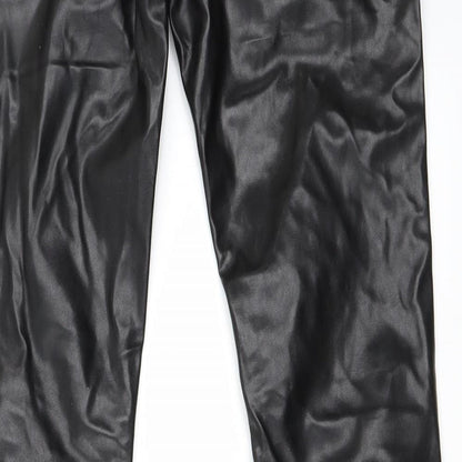 Womens UK Size M Preworn Regular Fit  Black Trousers