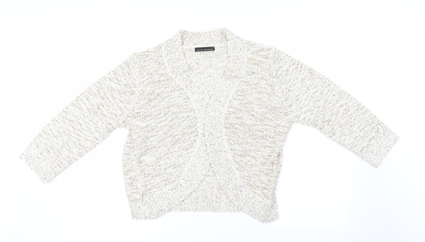 David Emmanuel  Womens Ivory   Cardigan Jumper Size M
