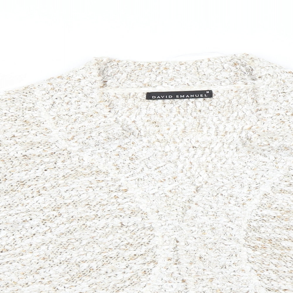 David Emmanuel  Womens Ivory   Cardigan Jumper Size M