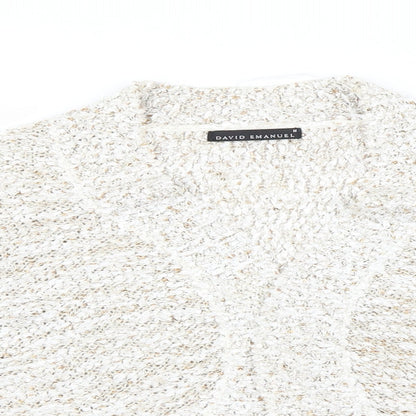 David Emmanuel  Womens Ivory   Cardigan Jumper Size M