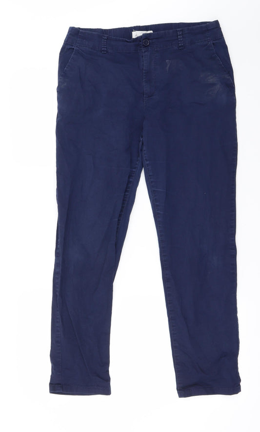 Womens UK Size 10 H&M Regular Fit  Blue Trousers