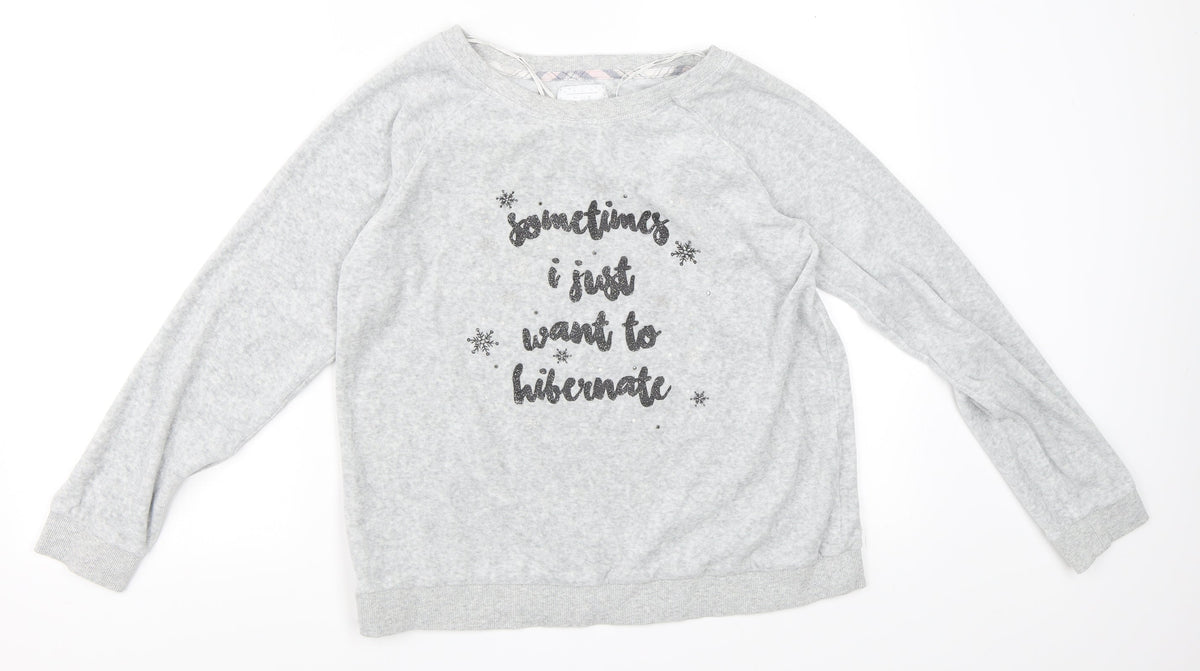 Matalan Womens Grey   Pullover Sweatshirt Size S  - Lounge wear