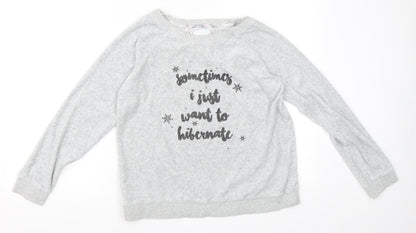 Matalan Womens Grey   Pullover Sweatshirt Size S  - Lounge wear