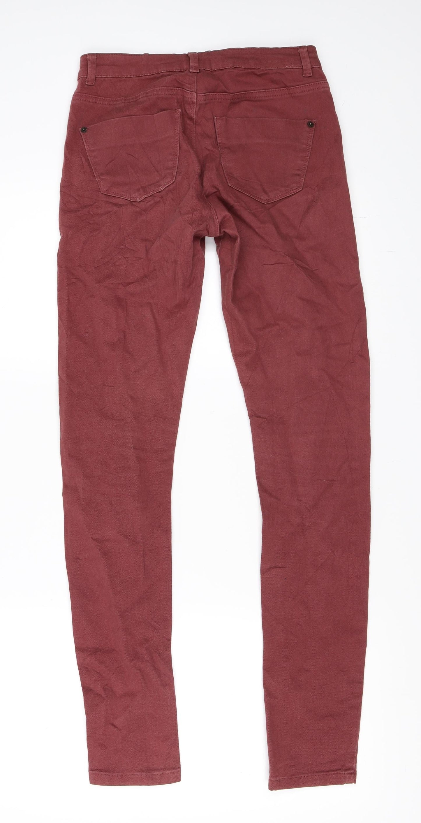 Topshop Womens Red   Skinny Jeans Size 26 in L32 in