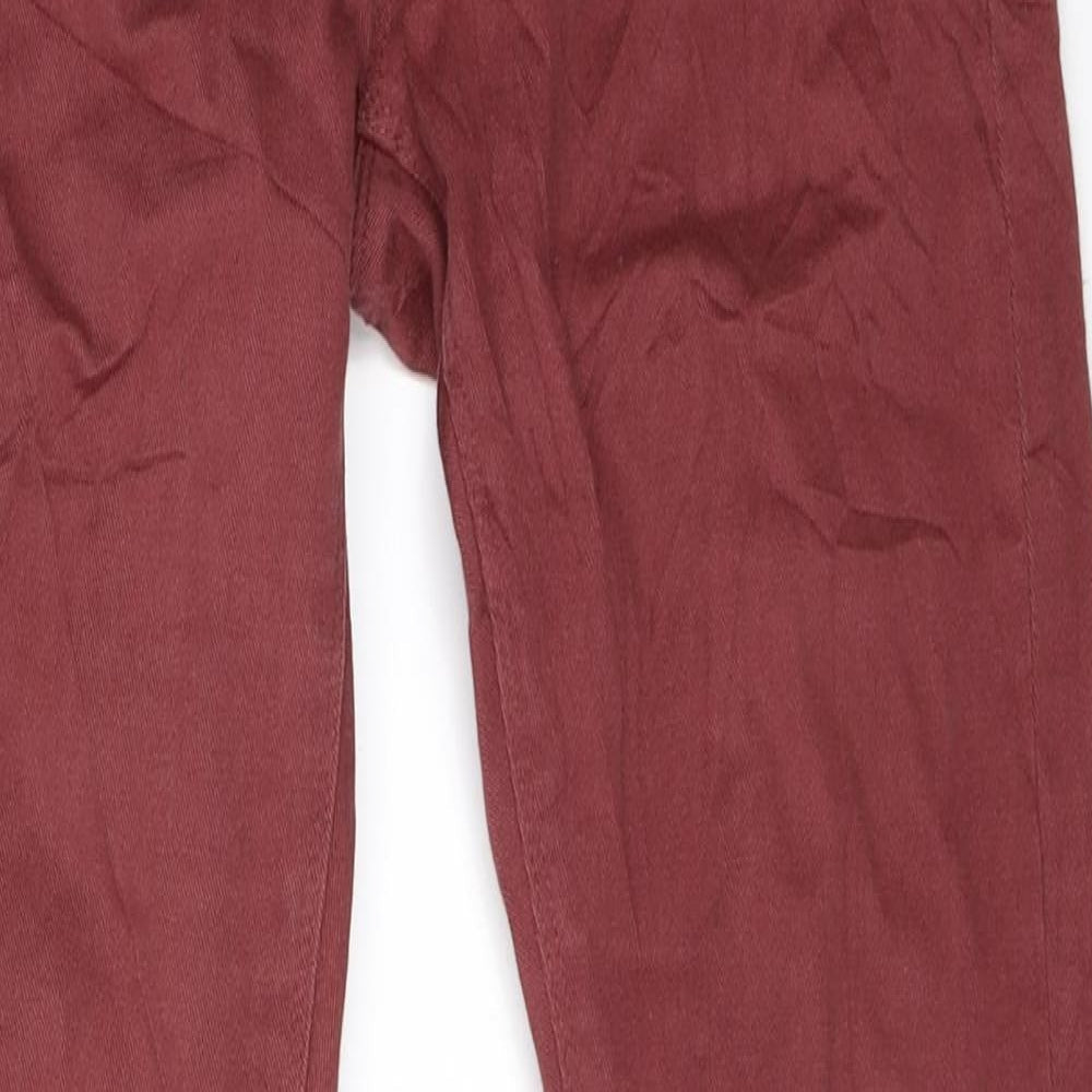 Topshop Womens Red   Skinny Jeans Size 26 in L32 in