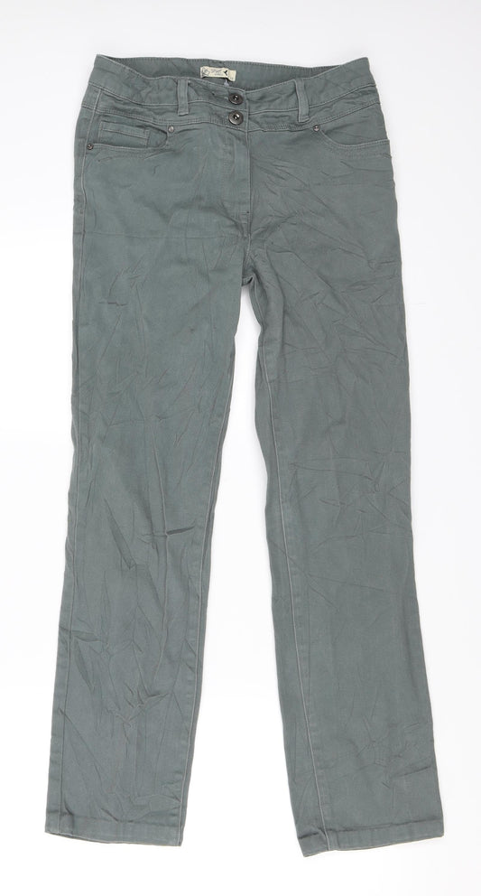 M&Co Womens Green   Straight Jeans Size 10 L28 in