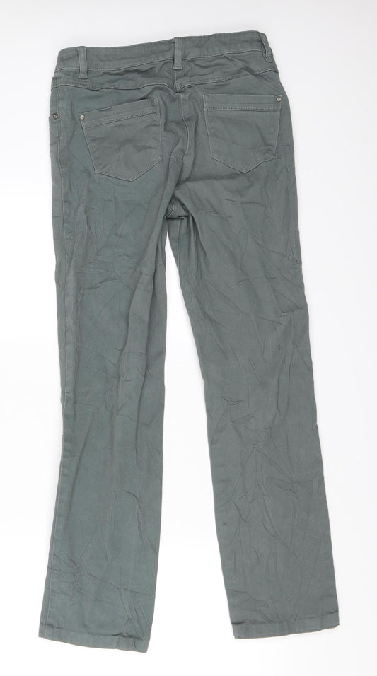 M&Co Womens Green   Straight Jeans Size 10 L28 in