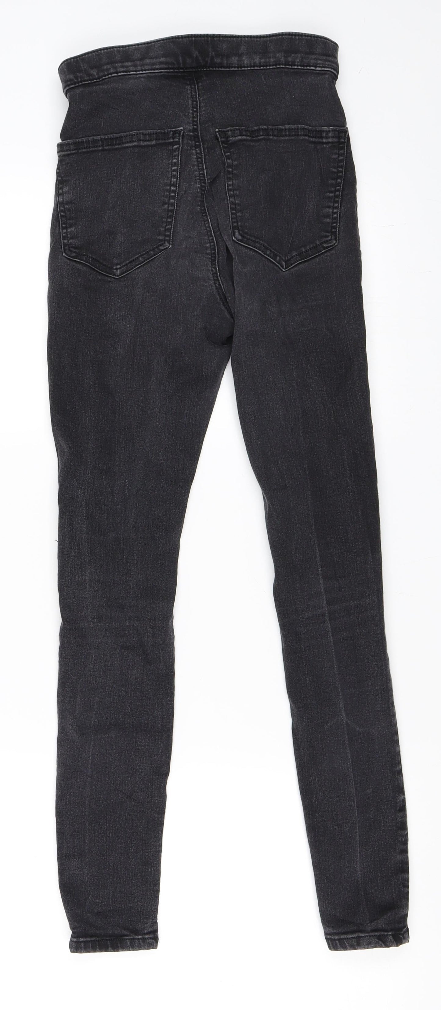 Topshop Womens Black  Denim Skinny Jeans Size 28 in L30 in