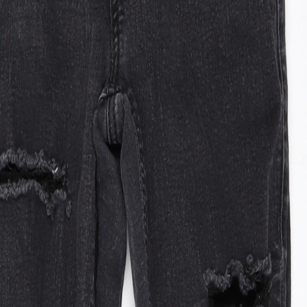 Topshop Womens Black  Denim Skinny Jeans Size 28 in L30 in