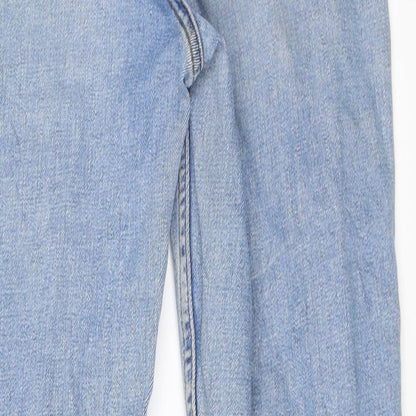 Topshop Womens Blue  Denim Straight Jeans Size 25 in L32 in