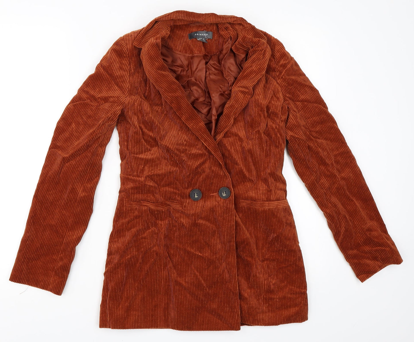 Primark Womens Orange  Corduroy Jacket  Size 4