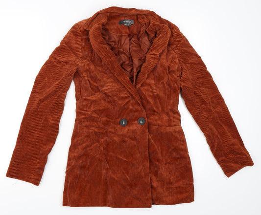 Primark Womens Orange  Corduroy Jacket  Size 4