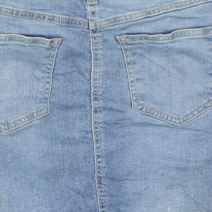 Parsian Womens Blue  Denim Mini Skirt Size 10