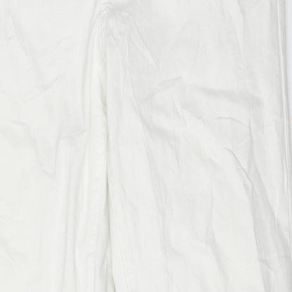 Womens UK Size 32 H&M Regular Fit Skinny White Jeans