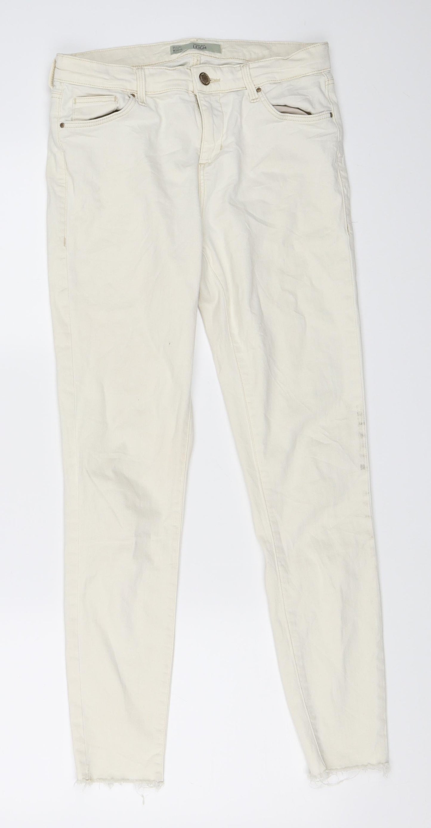 Topshop Womens Ivory  Denim Skinny Jeans Size 30 in L30 in