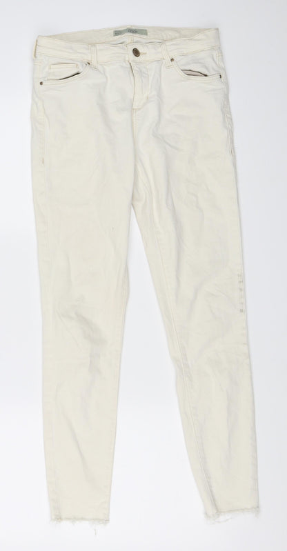 Topshop Womens Ivory  Denim Skinny Jeans Size 30 in L30 in